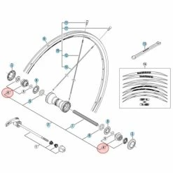 Conte-Ecrou De Cône De Moyeu De Roue Avant Shimano RS10/RS20