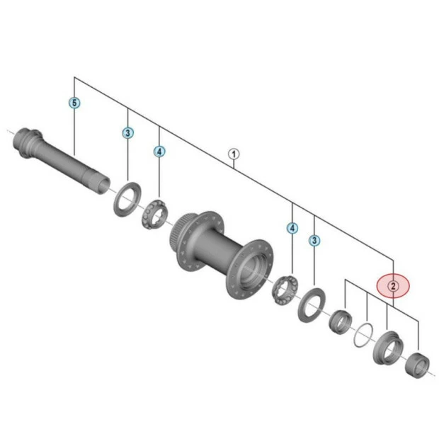 Ecrou Droit D'Axe De Moyeu Shimano Ultegra HB-RS770 3 Ecrou Droit D'Axe De Moyeu Shimano Ultegra HB-RS770