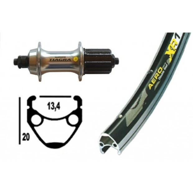 Shimano/Exal Roue Arrière Shimano Tiagra / Exal XR1 3 Shimano/Exal Roue Arrière Shimano Tiagra / Exal XR1